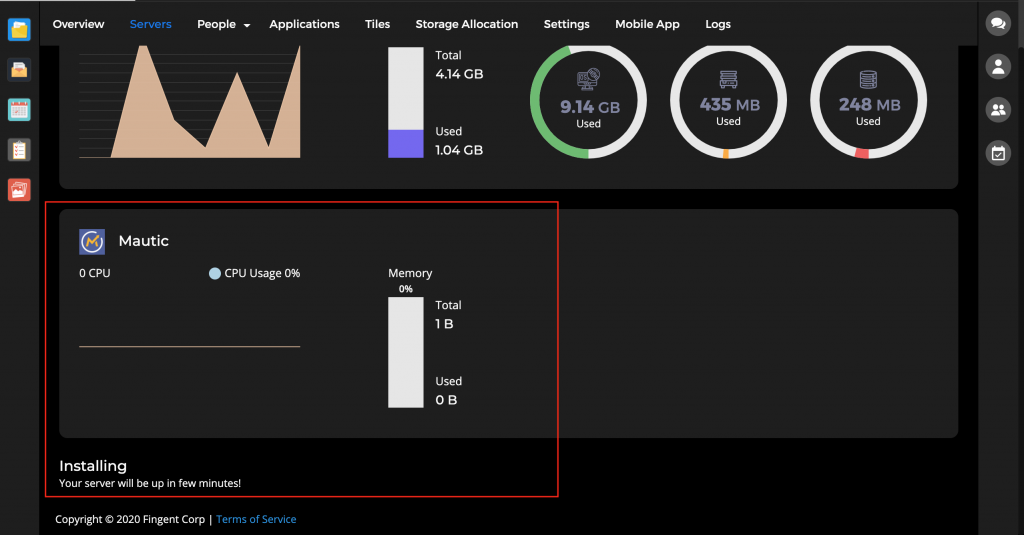 Application Installation in progress